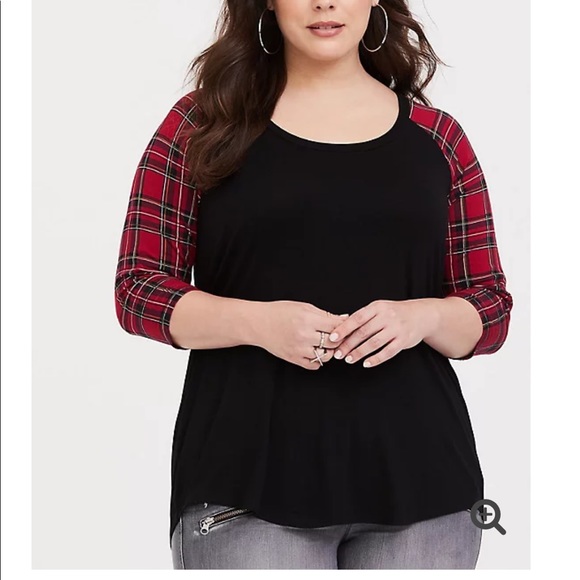 Torrid Super Soft Raglan Tee Size 1X